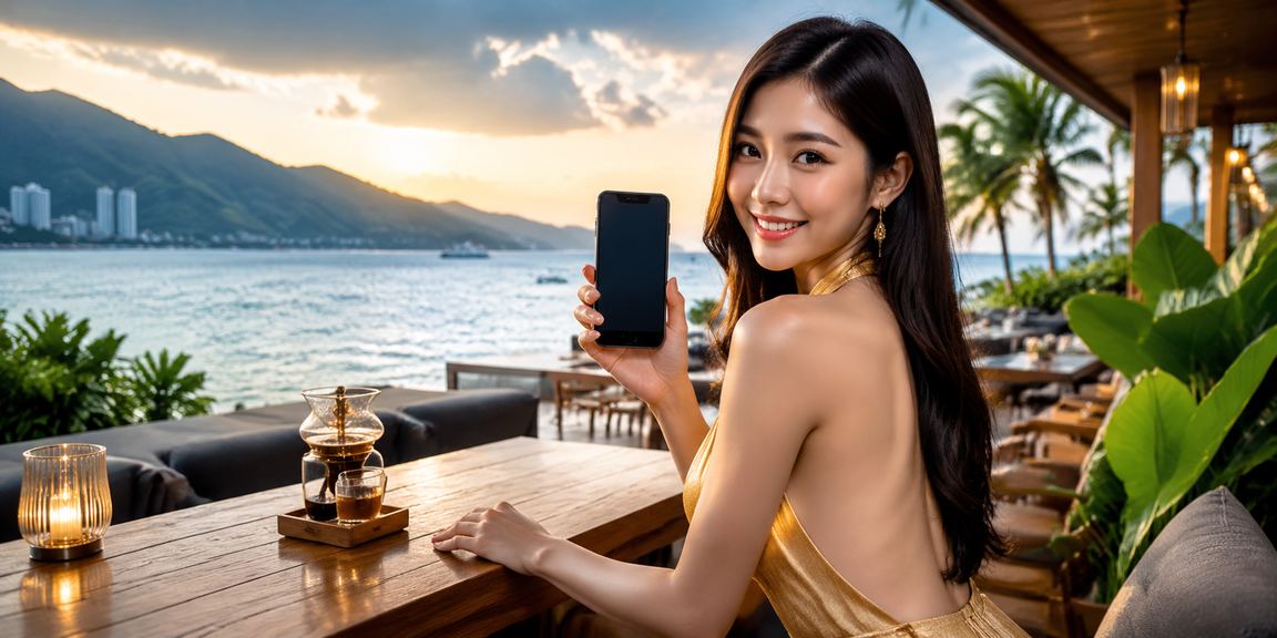 Người dùng Đà Nẵng xem kèo thể thao và uống cà phê buổi sáng trên điện thoại