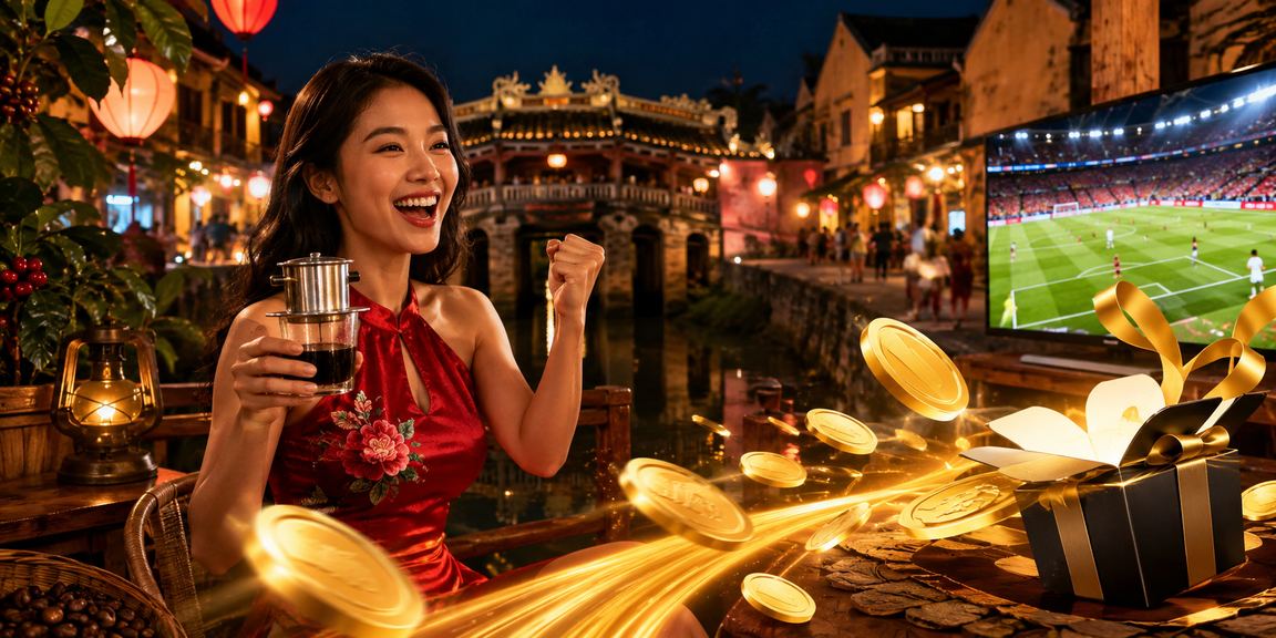 Khách VIP thưởng thức cà phê và nhận thưởng đặc biệt tại Hội An qua nền tảng trực tuyến